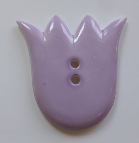 Purple / Tulip Shape / Shiny Button