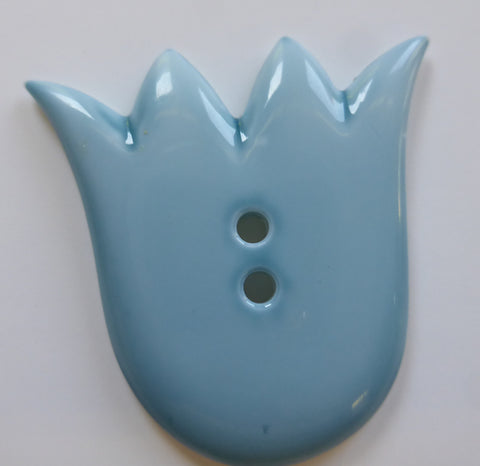 Sky Blue / Tulip Shape / Shiny Button