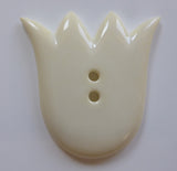 Cream / Tulip Shape / Shiny Button