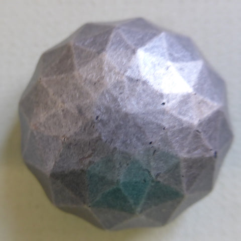 Button Pewter Full Ball/ Geodesic Dome Shape / Matte