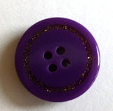 Button Purple Violet/ Sparkle / Shiny