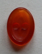 Button Orange / Oval / Shiny