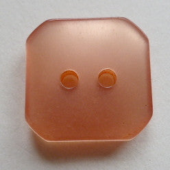 Button Orange (Peach) / Square / Shiny