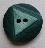 Button Green / Triangle /  Matte
