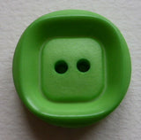 Button Lime Green / Square /  Matte