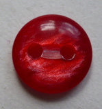 Button Red / Domed / Shiny