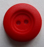 Button Red (Orange) / Two Rimmed / Matte