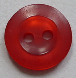 Button Red / Rimmed / Shiny