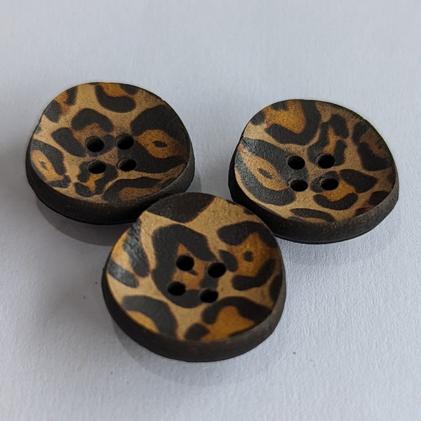 Leather / Recycled / Animal Print / 4 Hole