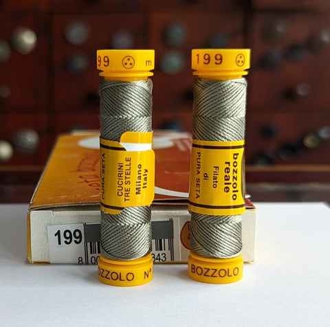 Khaki #199 - Seta Bozzolo Buttonhole Silk Twist / 10m spool