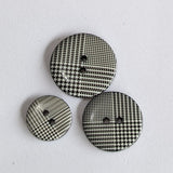 Houndstooth / Black & White / 2 Hole
