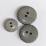 Houndstooth / Black & White / 2 Hole