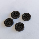 Black 4 Hole Shirt Button