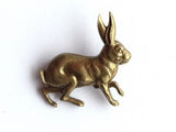 Metal Hare Brooch / Bronze