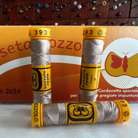 Dark Beige #393 - Seta Bozzolo Buttonhole Silk Twist / 10m spool