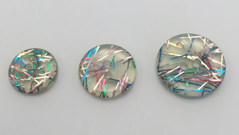 White (Clear) / Multi Colour Metallic Strands / Shiny