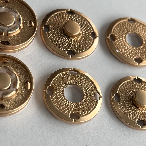 Snap fasteners / Decorative / Gold Matte