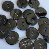 Black Agoya button / Shell / 2 Hole