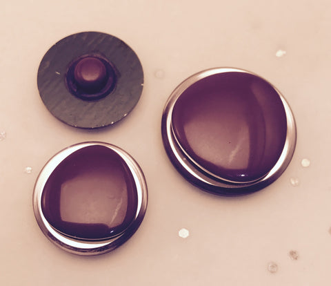 Purple / mirrored circle edge / smooth-edge purple triangle centre