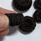 Vintage Passementerie Button / Brown / Shank