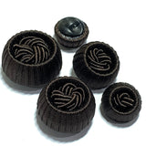 Vintage Passementerie Button / Brown / Shank