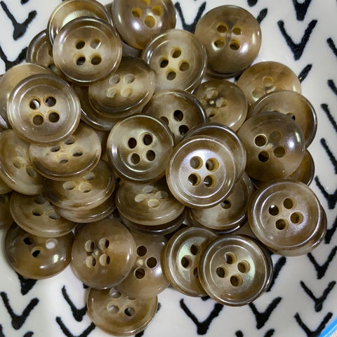 Brown / Mottled / Shiny / 4 hole