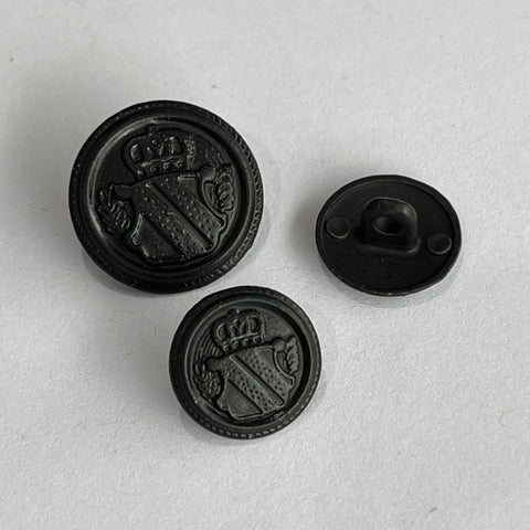 Blazer Buttons with Shield / Black / Metal