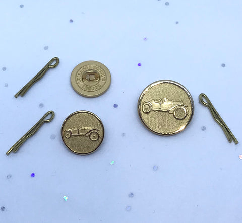 Bentley Car Holland & Sherry Blazer Button / Gilt /  Matte