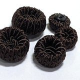 Vintage Passementerie Button / Brown / Shank