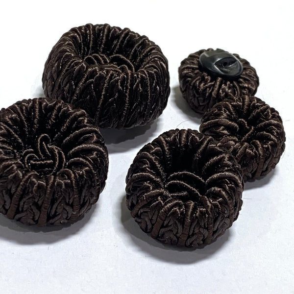 Vintage Passementerie Button / Brown / Shank