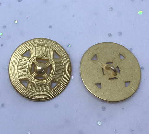 Gold / Crosses and lines patterned / matte