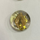 Featherston Button / Vintage / Glass / Marked