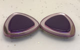 Purple mirrored edge funky Buckle (5cm diameter)