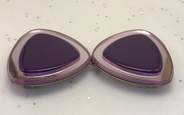 Purple mirrored edge funky Buckle (5cm diameter)