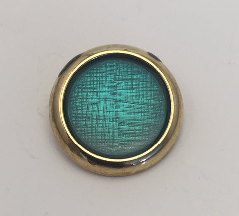 Emerald Green / Gold rim and shank