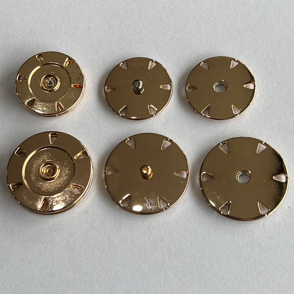 Snap fasteners / Decorative / Gold Shiny
