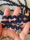 Vintage Trim / Navy / per metre