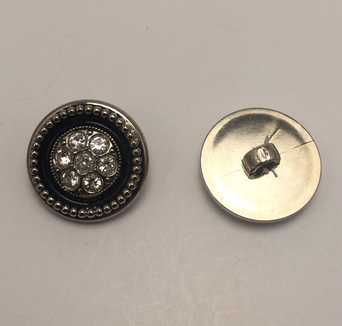 Silver / Black Rim / Diamante centre