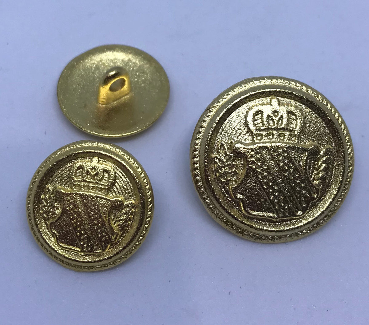 Button Blazer / Shield and Crown Crest / Matte Gold – Buttonmania