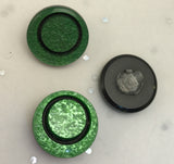 Green glitter / Circle offset /  Shiny