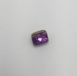 Purple (gold shank) /  Rectangle  / Crystal