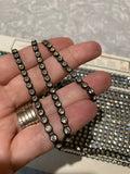 Vintage Sparkle Trim / Black and crystal / per metre