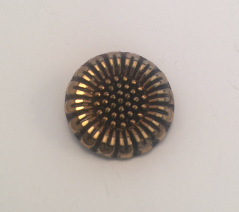 Black (Gold) / Bevelled Flower / Glass