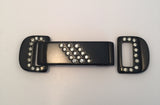 Black & Diamante Art Deco Buckle (3.5cmx11cm)