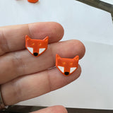 Orange and White Fox Head / Polyester / Shank