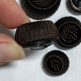 Vintage Passementerie Button / Brown / Shank