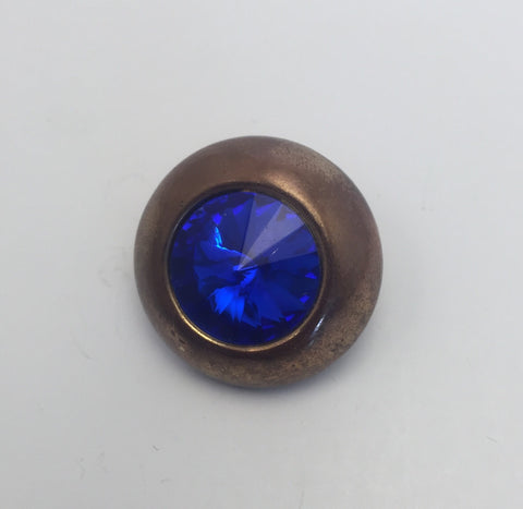 Gold / Blue Diamante Centre