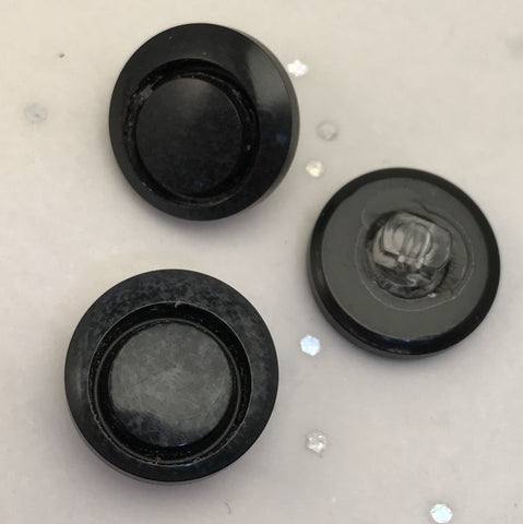 Charcoal glitter / Circle offset /  Shiny