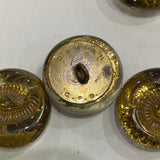 Featherston Button / Vintage / Glass / Marked
