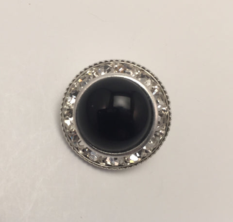 Black / Domed / Diamante Border